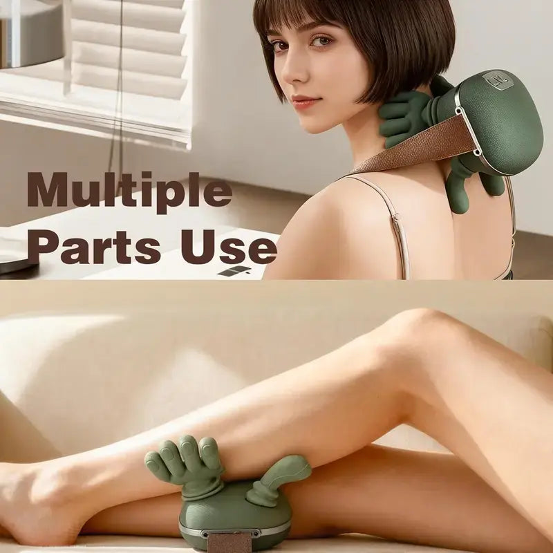 Electric Bionic Hand Neck & Shoulder Massager - 3D Kneading, Heating, Rechargeable Wireless Portable, Adjustable Speed, Lightweight, Unisex, Easy-To-Use Panel, Cervical Massagers for Neck and Back Pain Relief, Back/Body Active Routine Support