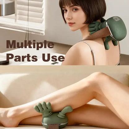 Electric Bionic Hand Neck & Shoulder Massager - 3D Kneading, Heating, Rechargeable Wireless Portable, Adjustable Speed, Lightweight, Unisex, Easy-To-Use Panel, Cervical Massagers for Neck and Back Pain Relief, Back/Body Active Routine Support